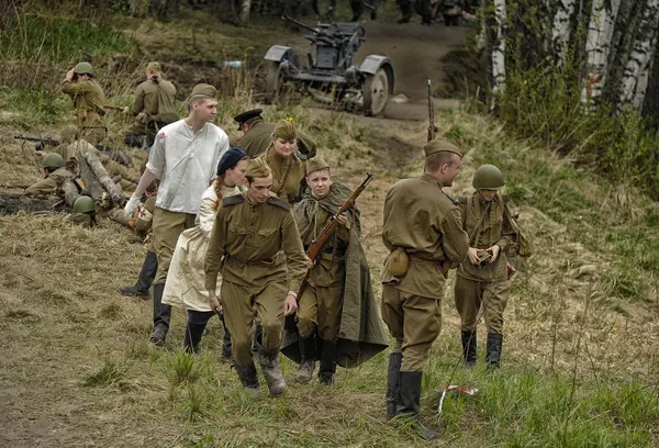 Reconstrucción de la Segunda Guerra Mundial — Foto de Stock