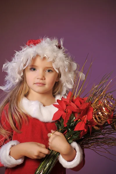 Retrato navideño de una chica — Foto de Stock