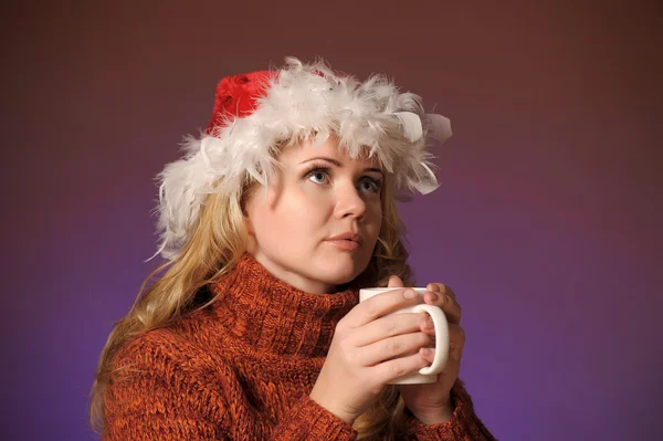 Christmas portrait of a woman — Stock Photo, Image