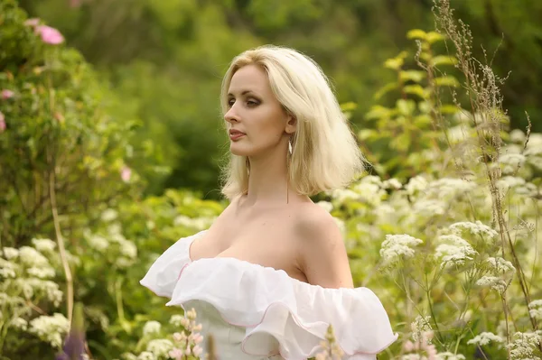 Charming girl on the nature — Stock Photo, Image