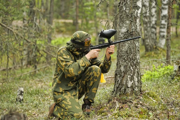 Paintball spelers — Stockfoto