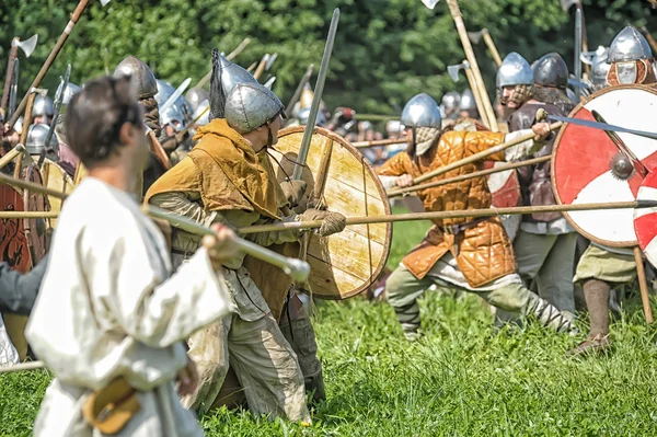 Der Kampf mit den Speeren — Stockfoto