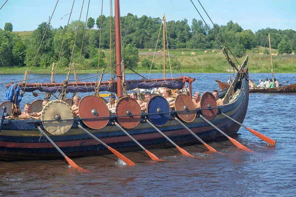 Lidé v rekonstrukci historických událostí — Stock fotografie