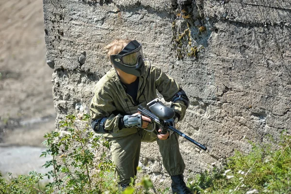 Paintball hráč — Stock fotografie