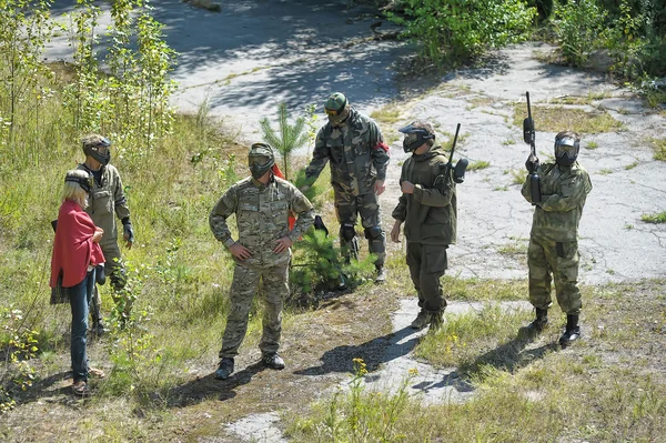 Paintball spelers — Stockfoto