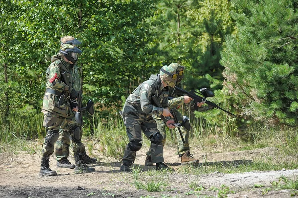 Paintball oyuncuları — Stok fotoğraf