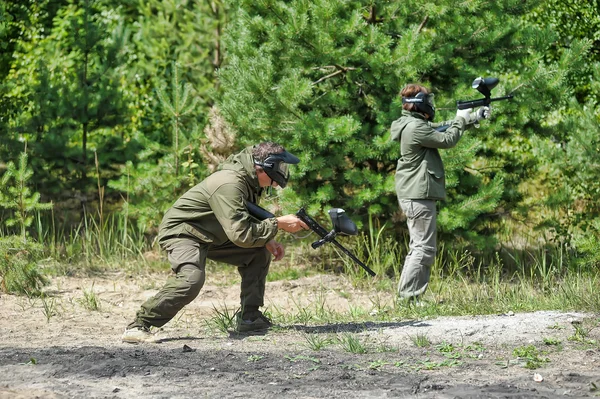 Paintball Jogadores — Fotografia de Stock