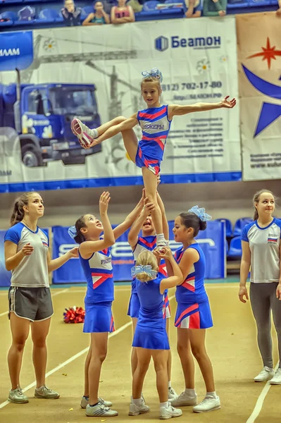 Cheerleading Championship Action — Stock Photo, Image