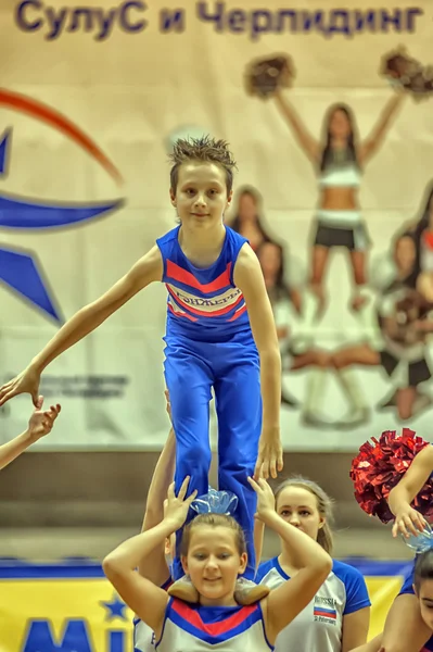 Cheerleading Championship Azione — Foto Stock