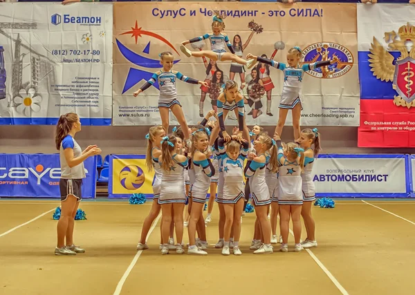 Cheerleading Championship Azione — Foto Stock