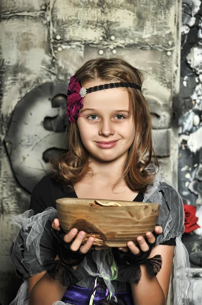 Small girl witch — Stock Photo, Image