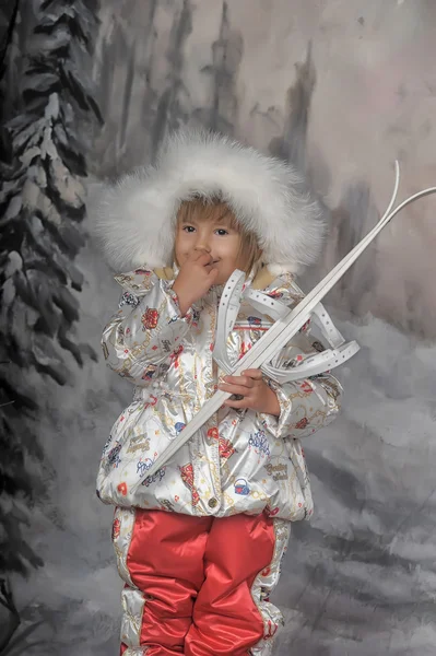 Chica de esquí — Foto de Stock