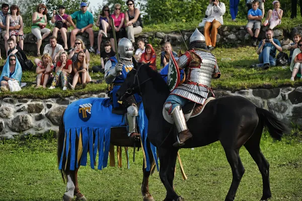 Lidé v každoroční mezinárodní festival vojenské historie — Stock fotografie