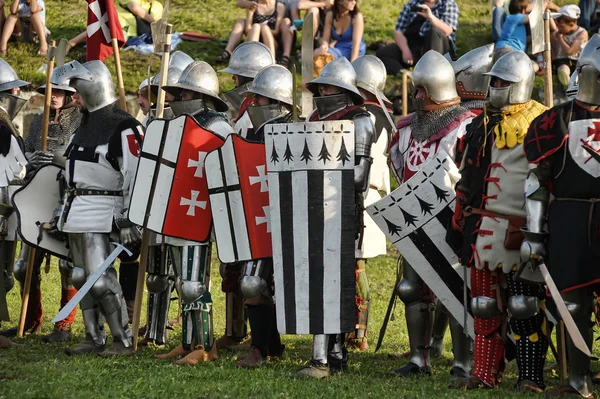 Mensen op jaarlijkse internationale festival van militaire geschiedenis — Stockfoto