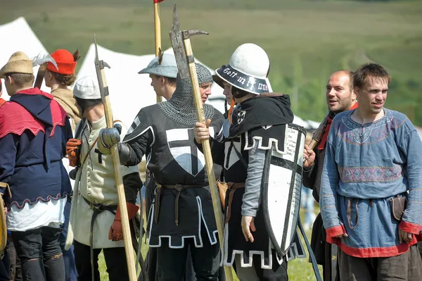 Ludzie na Międzynarodowy Festiwal historii wojskowości — Zdjęcie stockowe