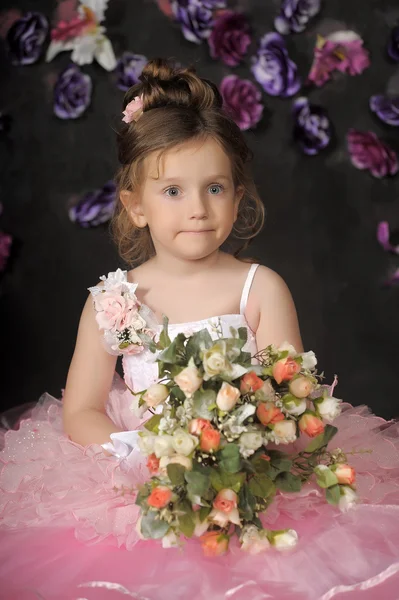 Retrato vintage de niña — Foto de Stock