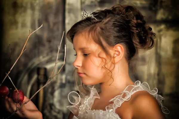 Vintage portret van meisje — Stockfoto