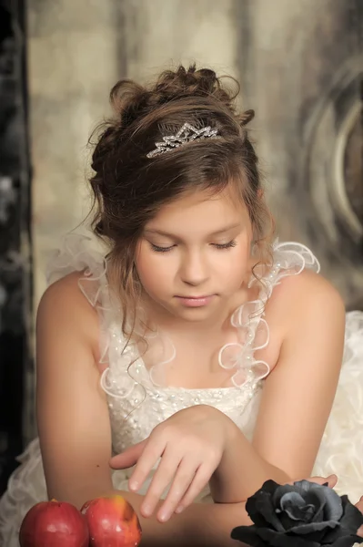 Retrato vintage de niña — Foto de Stock