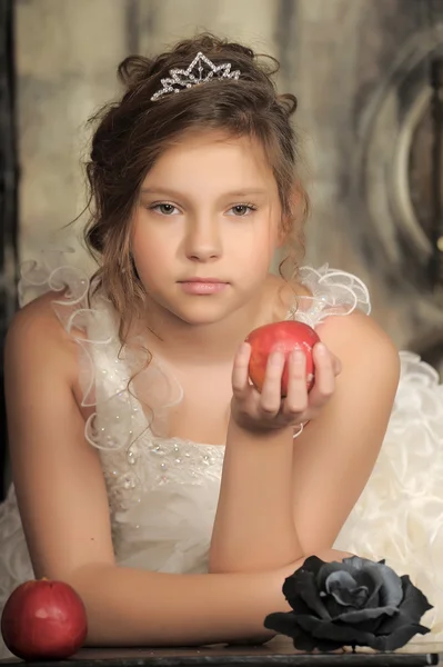 Vintage retrato de menina — Fotografia de Stock