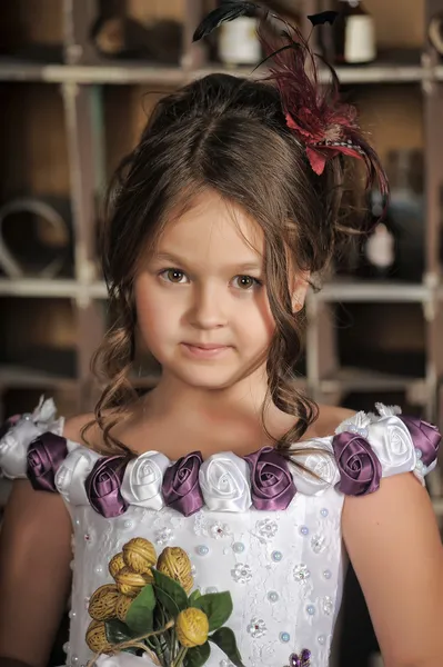 Retrato vintage de niña — Foto de Stock