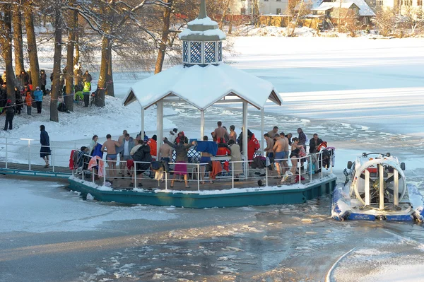 Epiphaniasbad in Russland — Stockfoto