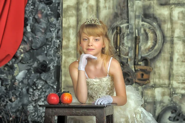 Retrato vintage de niña — Foto de Stock