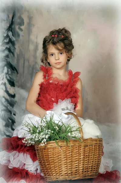 Vintage portrait of girl — Stock Photo, Image