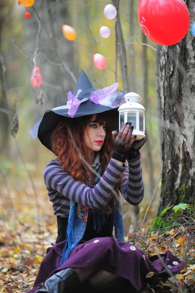 Witch in the forest — Stock Photo, Image