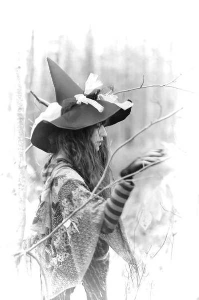 Witch in the forest — Stock Photo, Image