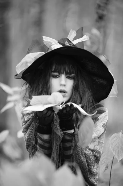 Witch in the forest — Stock Photo, Image