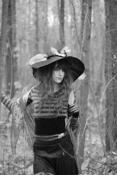 Witch in the forest — Stock Photo, Image