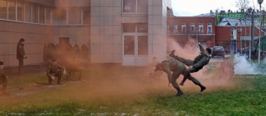 Demonstrations Marines, St. Petersburg, Russia clipart