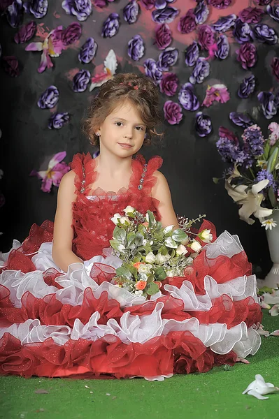 Une jeune fille en costume princesse . — Photo