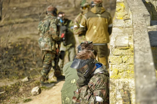 Paintball oyuncuları — Stok fotoğraf