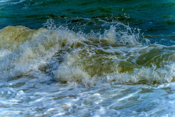 Vlny Podél Pobřeží Během Bouře Černém Moři — Stock fotografie