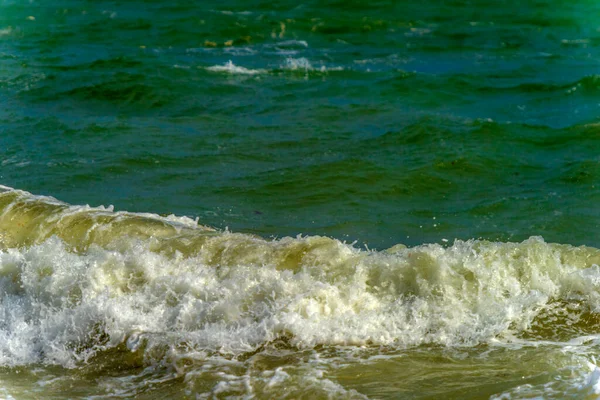 Ondas Longo Costa Durante Uma Tempestade Mar Negro — Fotografia de Stock