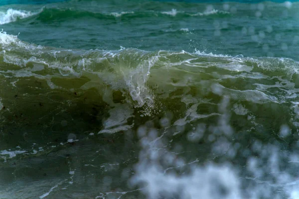 Ondas Longo Costa Durante Uma Tempestade Mar Negro — Fotografia de Stock