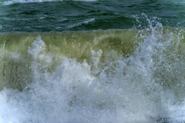 Vagues Long Côte Lors Une Tempête Sur Mer Noire — Photo