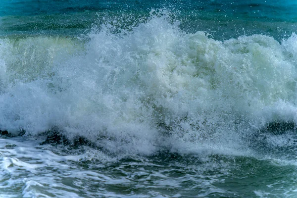 Ondas Longo Costa Durante Uma Tempestade Mar Negro — Fotografia de Stock