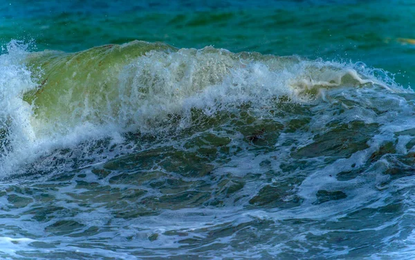 Vagues Long Côte Lors Une Tempête Sur Mer Noire — Photo