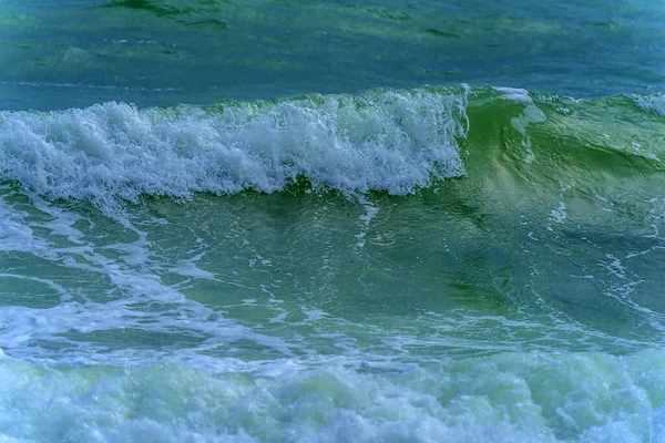 Vagues Long Côte Lors Une Tempête Sur Mer Noire — Photo