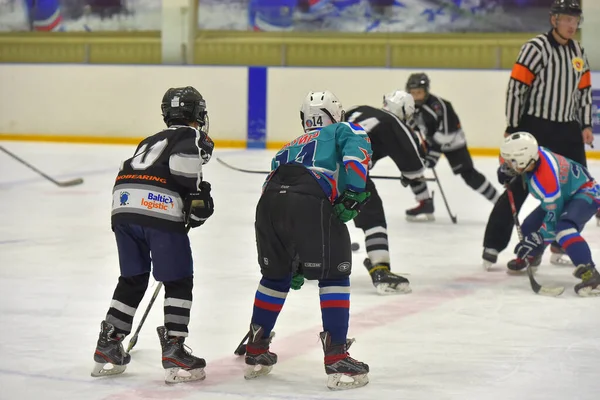 Ryssland Petersburg 2019 Barn Som Spelar Hockey Den Öppna Turneringen — Stockfoto