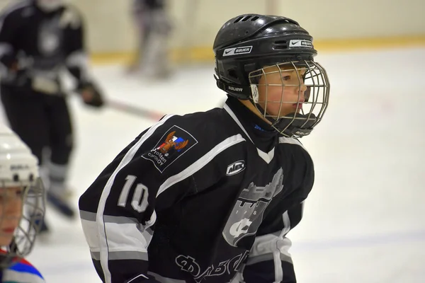 Russia Petersburg 2019 Children Playing Hockey Open Tournament Children Hockey — Stock Photo, Image