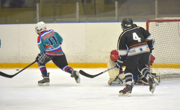 Russie Saint Pétersbourg 2019 Les Enfants Jouent Hockey Tournoi Ouvert — Photo