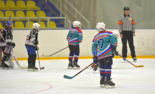 Rusko Petrohrad 2019 Děti Hrající Hokej Otevřeném Turnaji Pro Dětský — Stock fotografie
