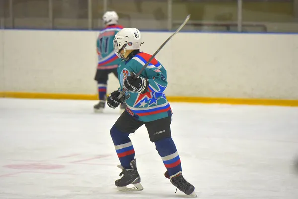 Rusia San Petersburgo 2019 Niños Jugando Hockey Torneo Abierto Hockey —  Fotos de Stock