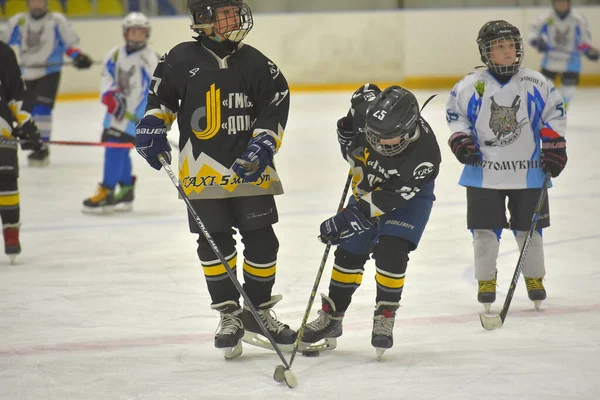 Russia San Pietroburgo 2019 Bambini Che Giocano Hockey Torneo Aperto — Foto Stock