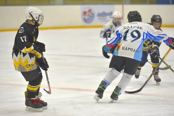 Ryssland Petersburg 2019 Barn Som Spelar Hockey Den Öppna Turneringen — Stockfoto