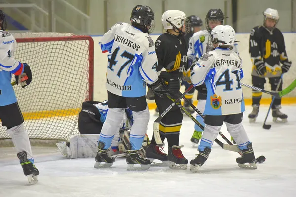 Russia San Pietroburgo 2019 Bambini Che Giocano Hockey Torneo Aperto — Foto Stock