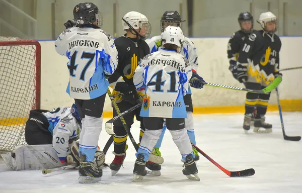 Russia San Pietroburgo 2019 Bambini Che Giocano Hockey Torneo Aperto — Foto Stock